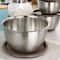 Martha Stewart Stainless Steel Mixing Bowl Set with Taupe Lids